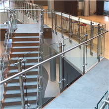 Interior glass stair stainless steel balustrade designs