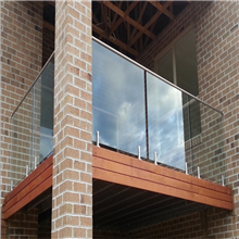 Customized Modern House Frameless Stainless Spigot Glass Railing For Balcony