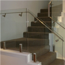 Glass Staircase Handrail With Stainless Steel Spigot Glass Railing