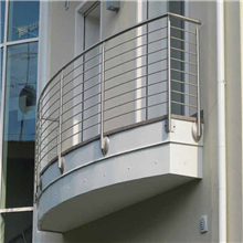 Curved Balcony Side Mounted stainless steel solid rod bar railing design PR-R02
