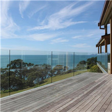 Simple design balcony aluminum u channel glass railing for sale