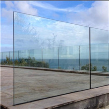 Top Grade U Channel Tempered Glass Railing With Top Handrail 