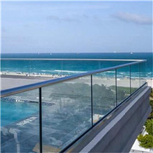 Aluminum Balcony Deck Railing With U Channel Frame Less Glass Design