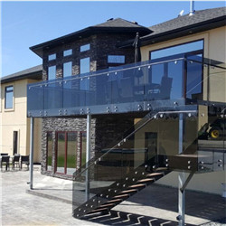 Frameless Staircase Stainless Steel Standoff Glass Railing