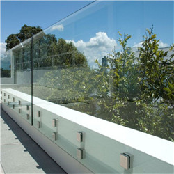 Exterior Side Mount Standoff Glass Railing/Frameless Glass Railing for Balcony