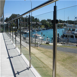 Outdoor Balcony Stainless Steel Railing Post Glass Railing Balustrade Staircase Glass Railing Designs