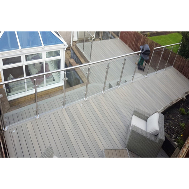 Exterior 316 Stainless Steel Glass Railing For Balcony