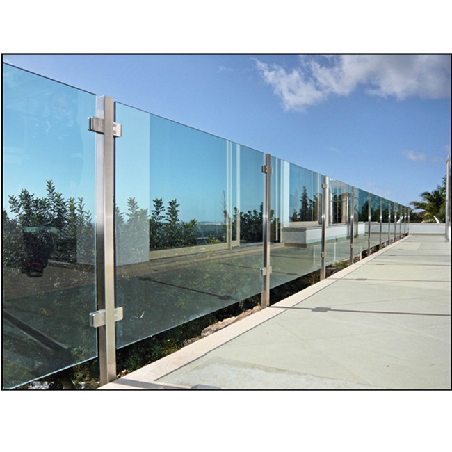 Factory Customized Frameless Steel Post Glass Railing For Balcony