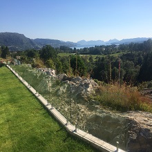 Frameless glass railing in Norway