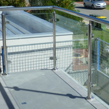Canada glass railing post system outdoor