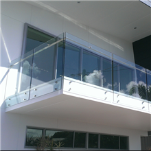 Balcony Stainless Steel Hand Rail Design For Standoff Glass Railing
