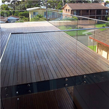 Outdoor wood deck glass railing balustrade price