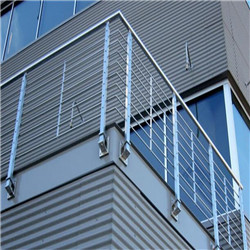 Mirror finish round post balcony stainless steel railing design