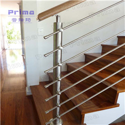 Modern custom staircase stainless steel solid rod bar railing 