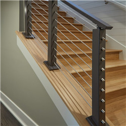 Safety rod railing post for staircase