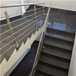Floor mounting rod railing post with round handrail