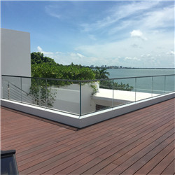 Easy To Install Strong Balustrade Glass Railing Aluminum U Channel Glass Railing