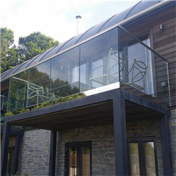 U Chanel Stainless Steel 304 Glass Balcony Railing Balustrade Frameless Glass Diy Install 