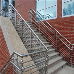 Modern design internal staircase balustrade with solid rod railing