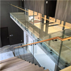 Rooftop Stairway Staircase standoff LED Glass Railing