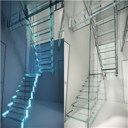 High Quality Deck Staircase Glass Stainless Steel Glass Stair Standoff Handrail Balustrade Railing