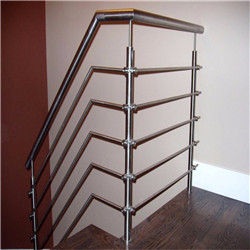 Interior wooden stair stainless steel solid rod bar railing