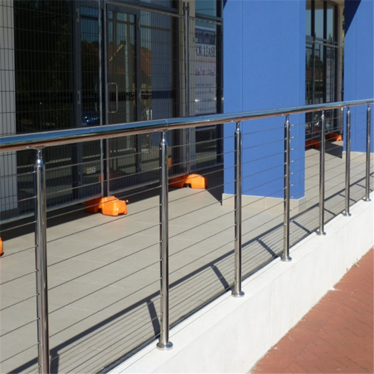 Stainless steel cable railing diy cable railing design steel post railings PR-T98
