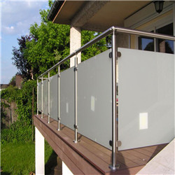 Stainless Steel Tubular Balcony Railing Design Glass With Modern Post
