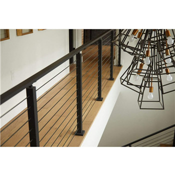 Modern Design Carbon Steel Rod Bar Railing With Square Post
