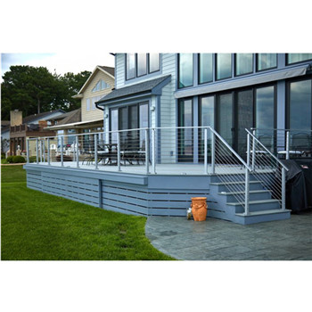 Balcony Stainless Steel 304 316 Rod Deck Railing Systems Customizable