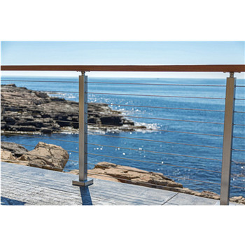 Outdoor Balustrade Stainless Steel Post Cable Deck Railing