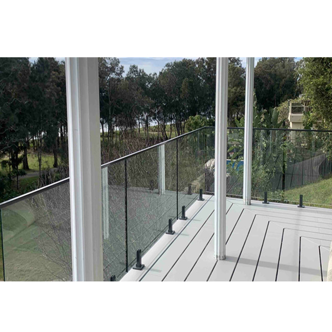 Modern Frameless Glass Fence Balcony Design With Glass Railing System