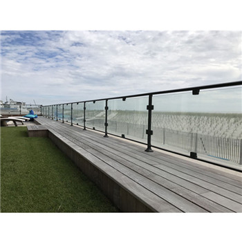Hot Selling Balustrade Stainless Steel Baluster Patio Glass Railing With Steel Top Handrail