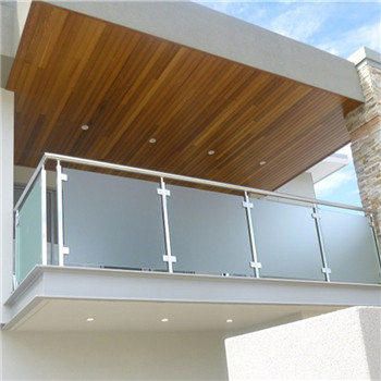 Exterior Balcony Glass Railing System With Stainless Steel 316 Baluster 