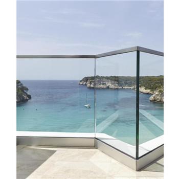 Outdoor Aluminum Glass Balustrades U Channel Handrails With Water Proof Led Light